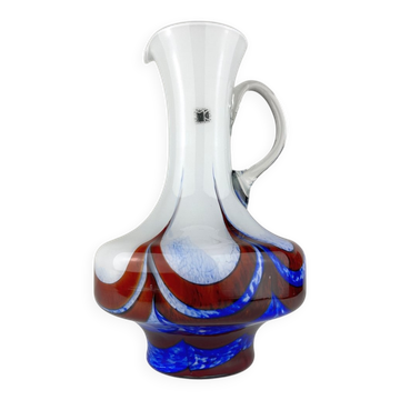 Pichet en verre de Murano taillé à la main par Carlo Moretti, Italie, années 1970