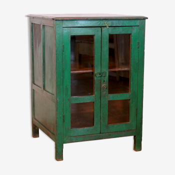 Old pantry in original green patina burmese teak