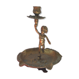Brass angel candle holder