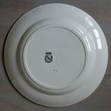 Assiette en faïence fine opaque de Sarreguemines XIXe