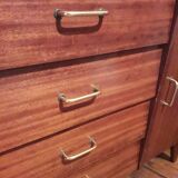 Vintage teak chest of drawers with compass legs