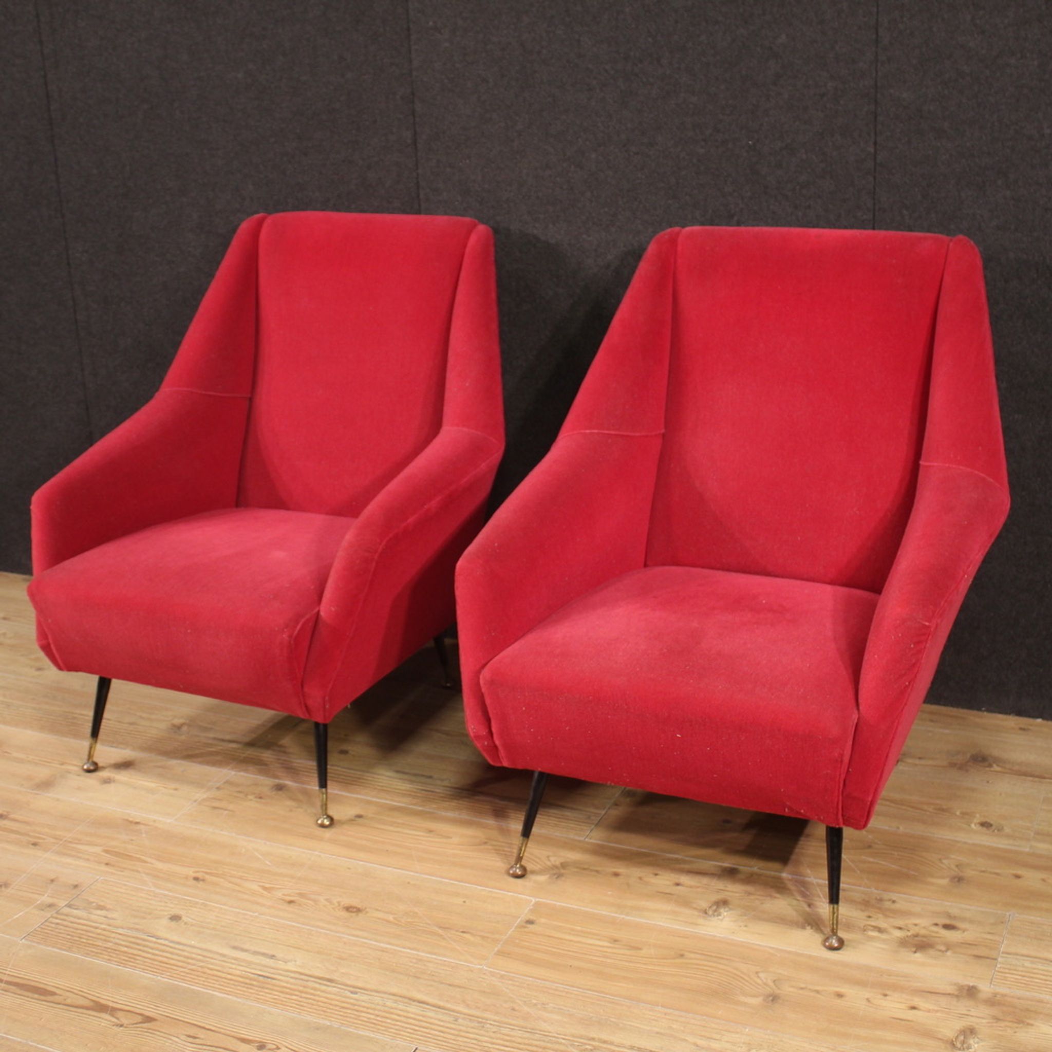 Paire de fauteuils italiens des années 60
