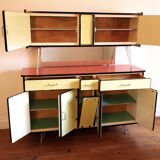 Buffet rockabilly vintage en Formica structure Eiffel.