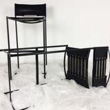Set of two natural leather 'Spaghetti 164' bar stools by Giandomenico Belotti for Alias, Mid Century