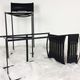 Set of two natural leather 'Spaghetti 164' bar stools by Giandomenico Belotti for Alias, Mid Century