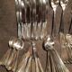 98-piece silver metal cutlery set