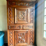 Buffet man standing china cabinet