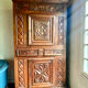 Buffet man standing china cabinet