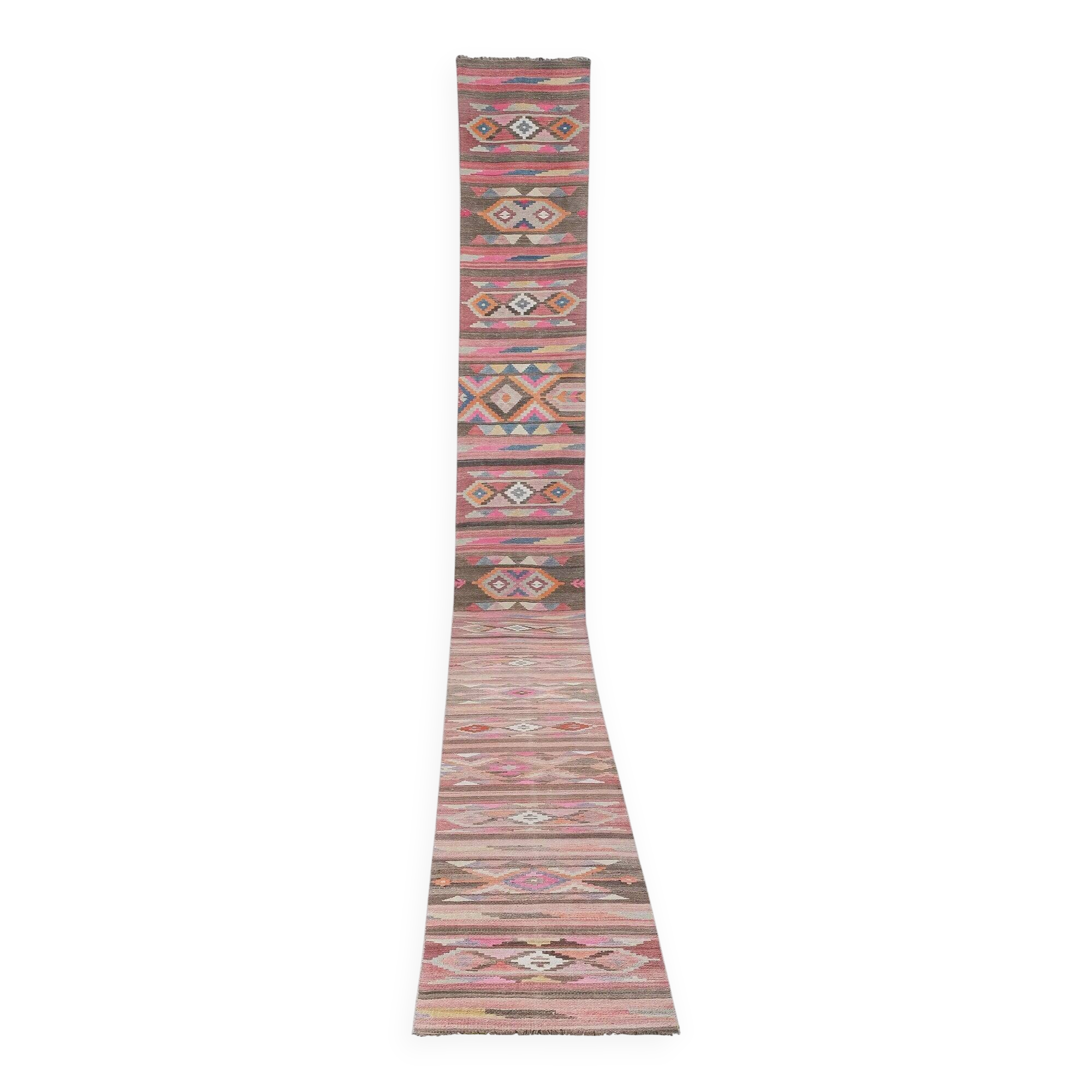 Vintage Turkish hallway rug 71x722 cm