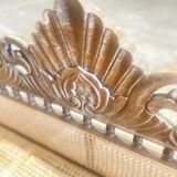 Banc rotin antique