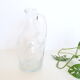 Bubbled glass pitcher with ice tank, handcrafted, French vintag manufacturing