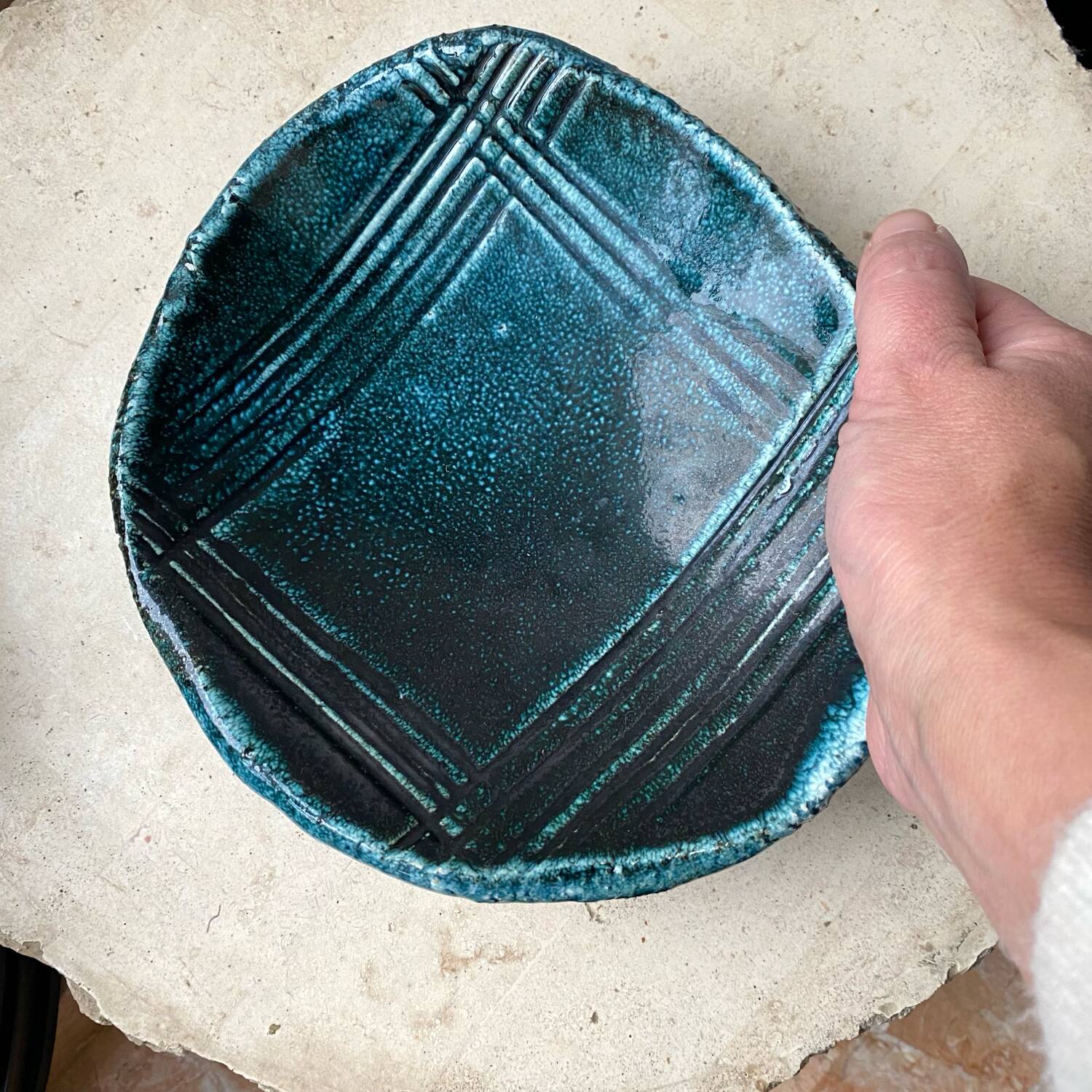 Ceramic trinket tray, vintage craftsmanship