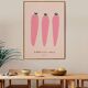 Poster printed in giclee quality with illustration of carrots