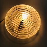 Round ceiling light in chiseled glass