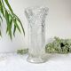 Vintage glass vase with geometric pattern