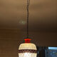 Suspension Mid Century en verre et métal