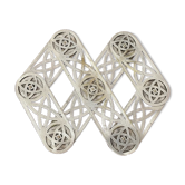 Dessous de plat art nouveau métal argenté, rétractable