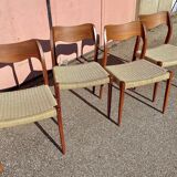 4 chairs série 71 by Niels Otto Moller for j l moller