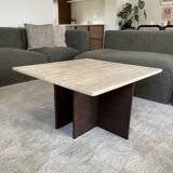Travertine coffee table