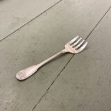 Serving fork, silver metal, Christofle