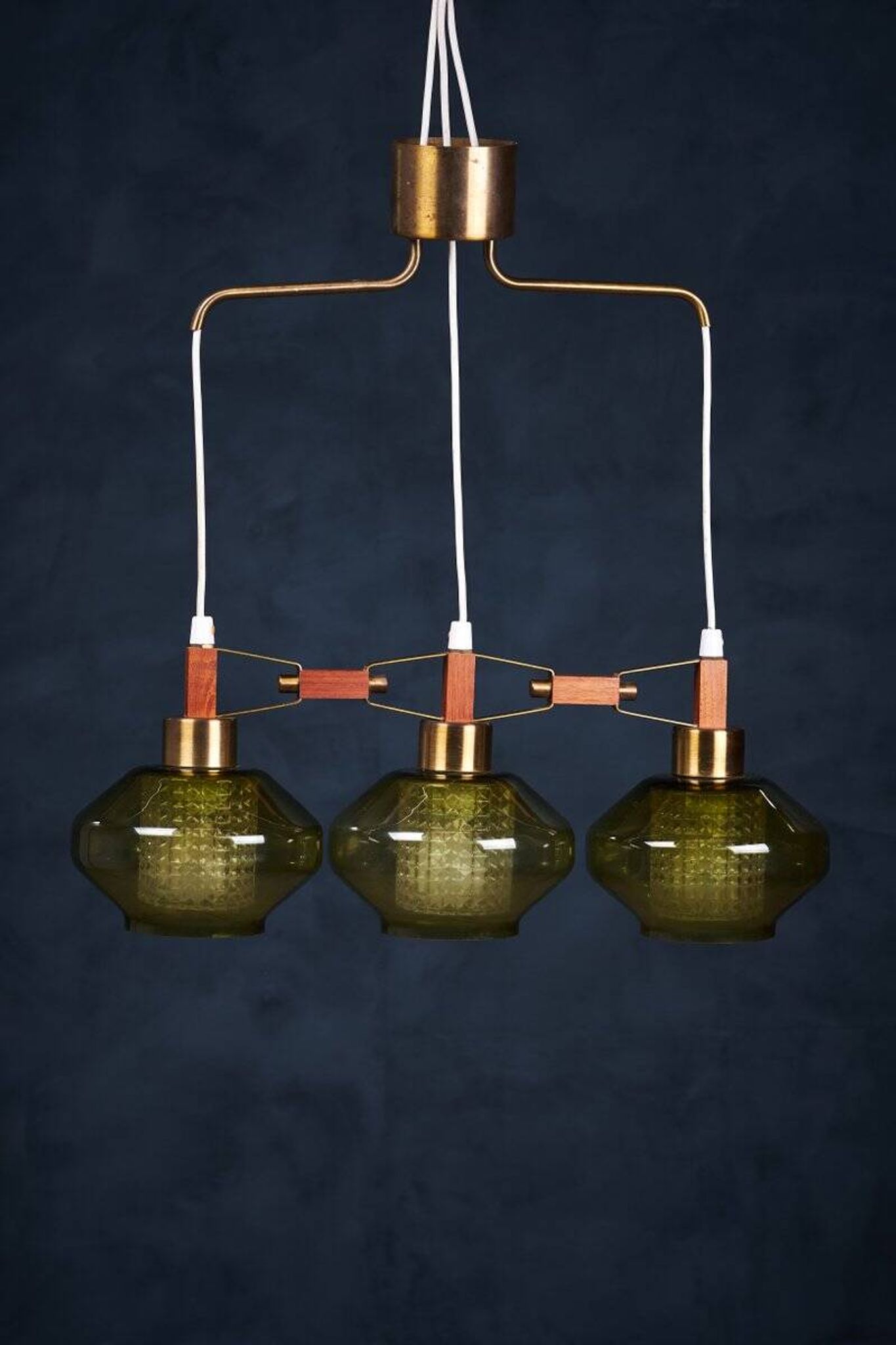 Glass Pendant Lamp by Carl Fagerlund, 1961