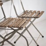 Chaises de jardin pliantes anciennes (c.1920). Ensemble de 2 pièces n°2