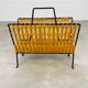 Magazine holder 50s rattan and metal