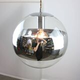 Vintage Italian Glass & Chrome Sphere Lamp, 90s