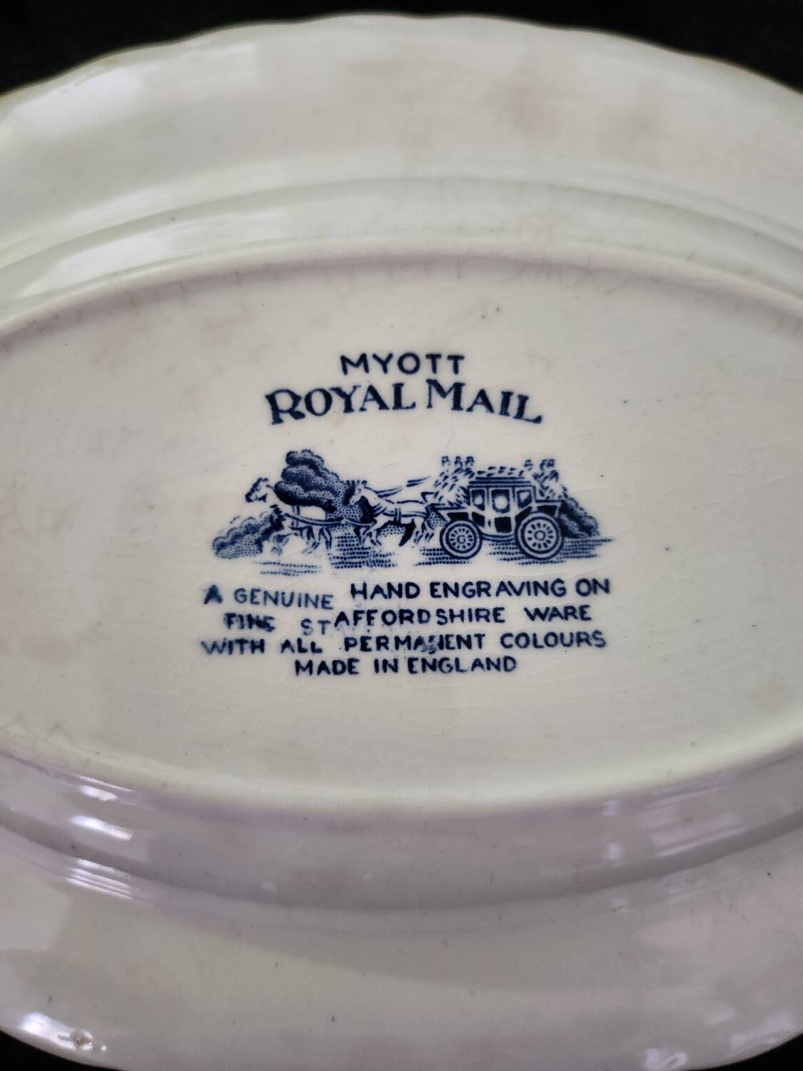 Myott "Royal Mail" English earthenware emptying tray