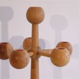 Scandinavian wooden candlestick 1970