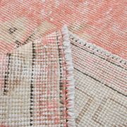 6x9 Turkish Soft Pink Bordered Vintage Rug, 191x282Cm
