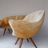 2  Egg Armchairs and sofa by Paged 50s