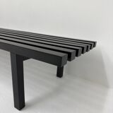 Mid-century slatted wooden bench Martin Visser style , 1970’s