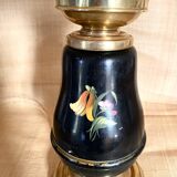 Lamp from the early 1900s, fabric cable, cotton shade.