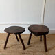 Paire de tabourets brutalistes 1950