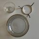 Caviar server on ice glass silver metal 1960