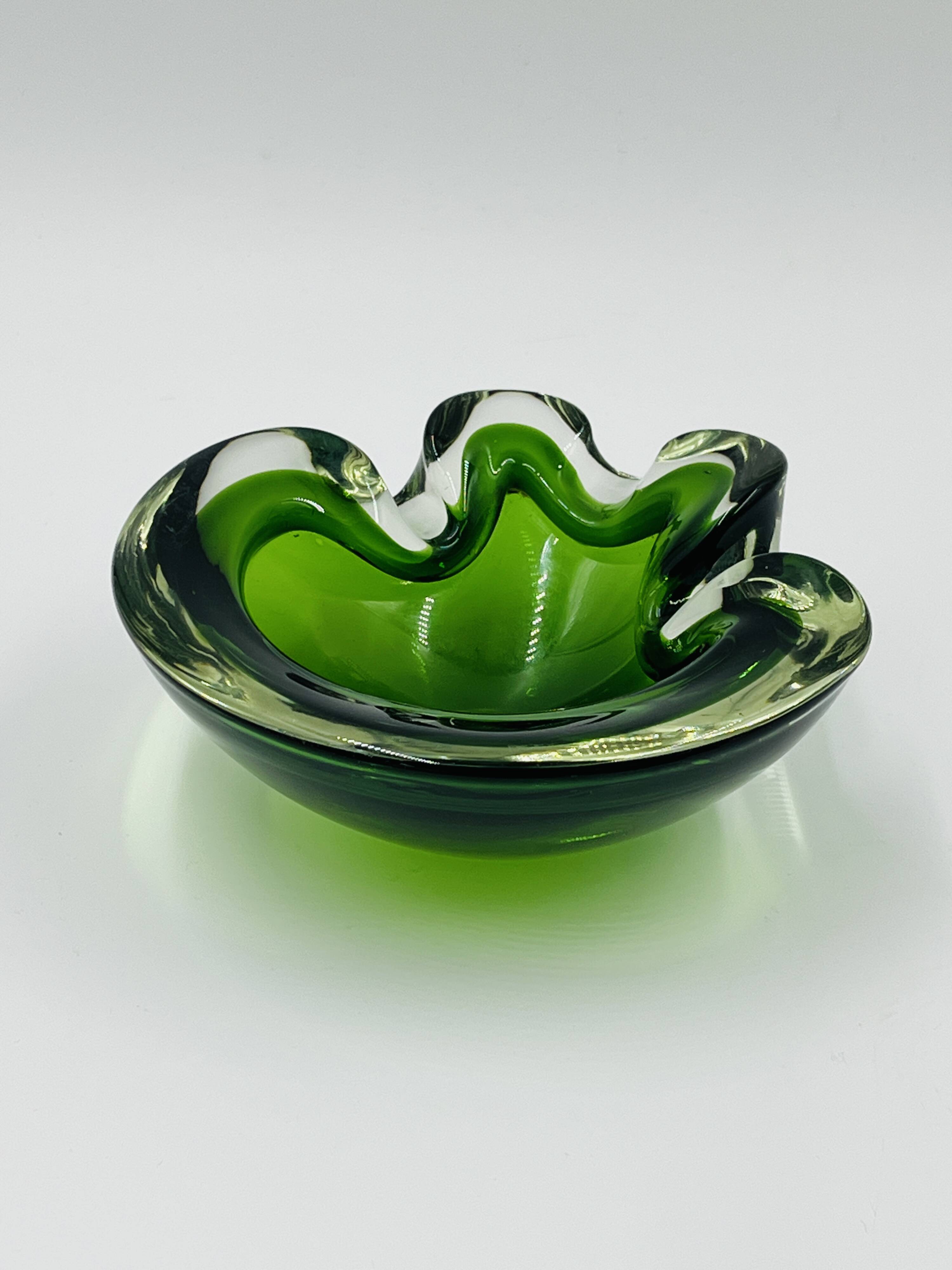 Cendrier vide-poche Murano en verre Sommerso