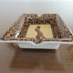 Porcelain leopard ashtray 70s 80s
