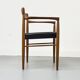 Teak and Leather Armchair by H. W. Klein for Bramin, 1960s