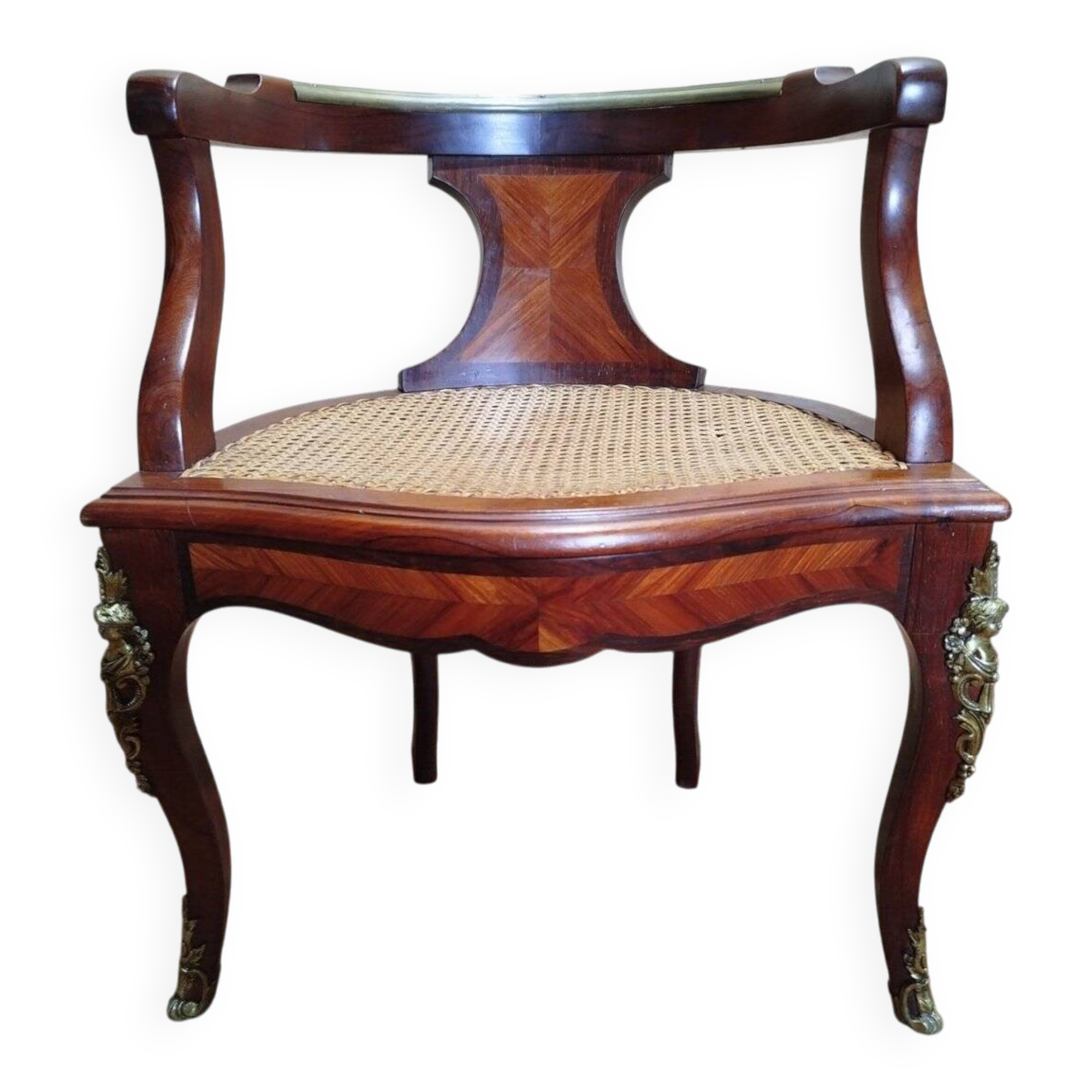 Louis XV style caned office chair - Transition