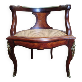 Louis XV style caned office chair - Transition
