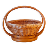 Rattan cut fruit basket 60s