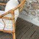 Paire fauteuils rotin