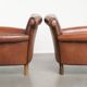 Set of 2 comfortable sheepskin armchairs with a timeless look