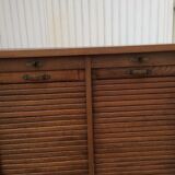 30s oak double curtain binder