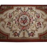 Handwoven Traditional Floral Wool Needlepoint Rug- 91x152cm
