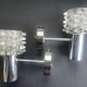 Pair of vintage 1970s chrome wall sconces.