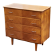 Vintage chest of drawers from the 50s in blond oak 4 drawers feet bobbin