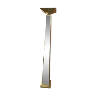 Mirror and gold metal lamppost