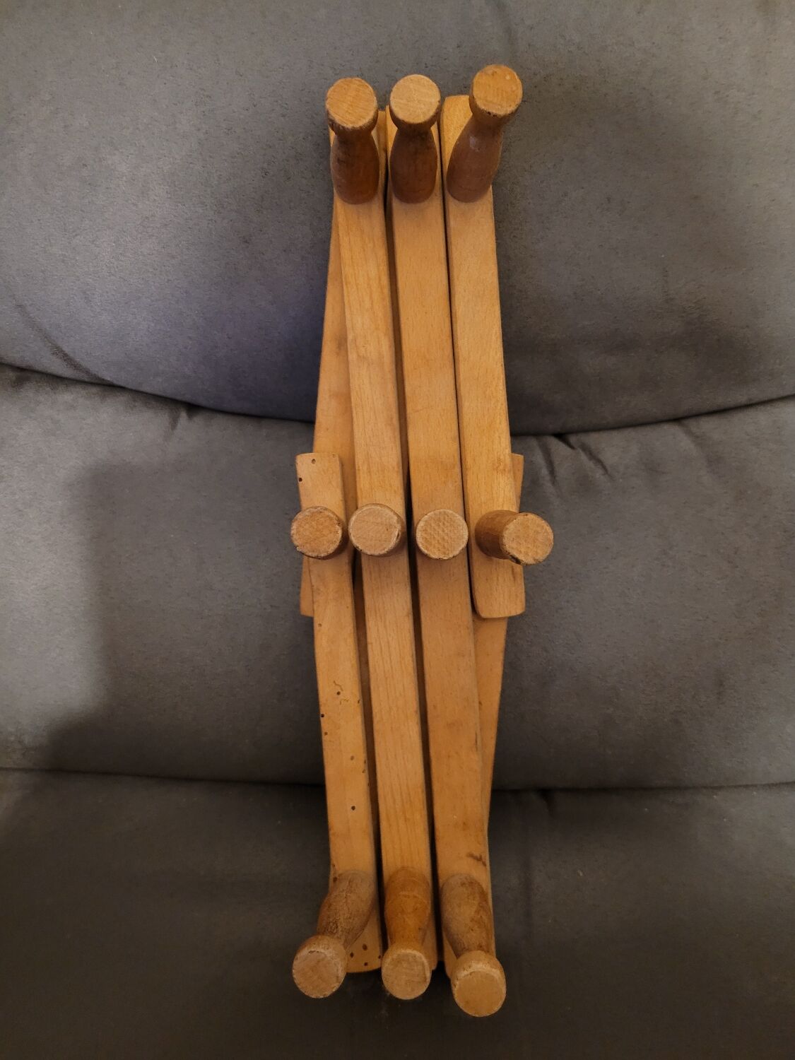 Vintage accordion coat rack